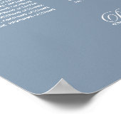 8 Tafelmodel voor een blauwe bruiloft (Simple Seat Poster (Hoek)