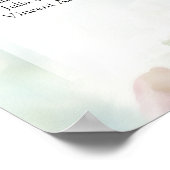 8 Tafelroze rozen weduwenkaart Poster (Hoek)