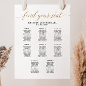 8 Tafels 80 Gasten Vind uw zitplaatskaart Poster