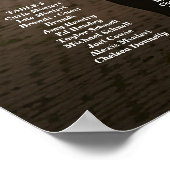 8 tafels elegante foto bruiloft zitgrafiek poster (Hoek)