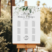 8 tafels groen elegante bruiloft zitgrafiek poster