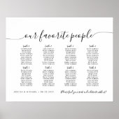 8 Tafels Modern Onze favoriete Mensen Zitgrafiek Poster (Voorkant)