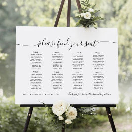 8 Tafels Modern Vind Uw Plaats Zitplaats Chart Poster