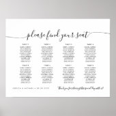 8 Tafels Modern Vind Uw Plaats Zitplaats Chart Poster (Voorkant)