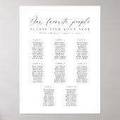 8 Tafels Onze favoriete Mensen Zittingkaart Poster (Voorkant)