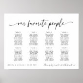 8 Tafels Stoelenplan voor onze favoriete mensen Poster (Voorkant)