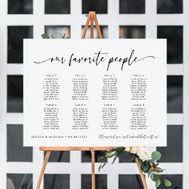 8 Tafels Stoelenplan voor onze favoriete mensen Poster