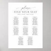 8 Tafels Vind uw Zitplaatskaart Poster (Voorkant)
