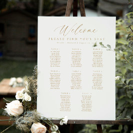 8 Tafels Welkom Zitplaats Chart Poster