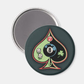 8 van schoppen magneet (Voorkant / Achterkant)