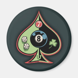 8 van schoppen magneet