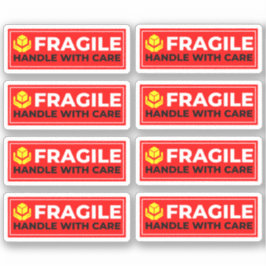 8 Vinyl Fragile Stickers (Handle with Care)