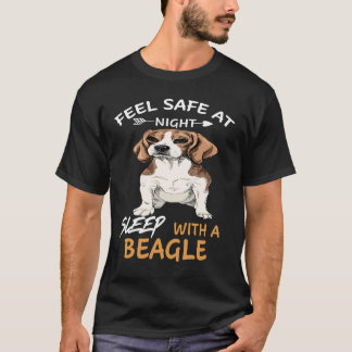8 Voel je veilig 's nachts Slaap met een beagle T-shirt