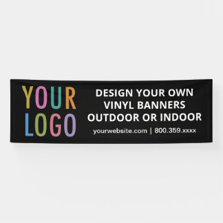 8 Voet Vinyl Banner Bord Buiten of Binnen Zwart