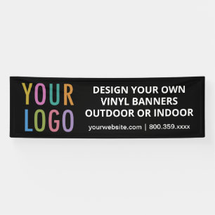 8 Voet Vinyl Banner Bord Buiten of Binnen Zwart