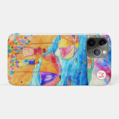 *~* 8 Waterverf Zee strand parasol zand Case-Mate iPhone Case (Achterkant (horizontaal))