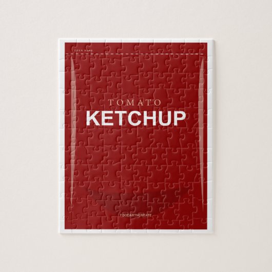 8 x10-inch Ketchup Packet Puzzle Legpuzzel (Verticaal)