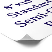 8"x10" Standaard Halfglans Poster (Hoek)