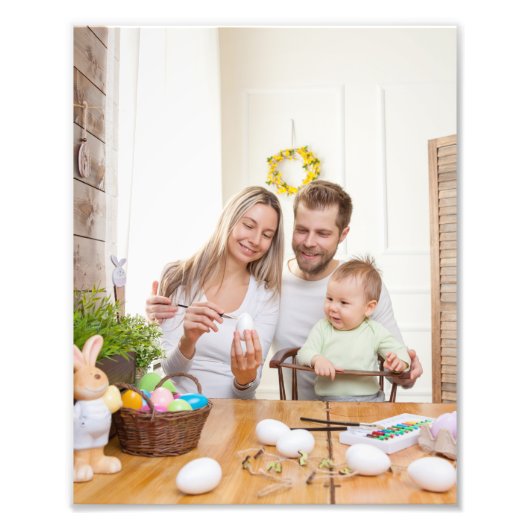 8" x 10" Family Photo Premium Pasen Satijn Afdrukk Foto Afdruk (Voorkant)