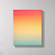 8 x 10 inch Moderne Rainbow Sky Red Yellow Blue