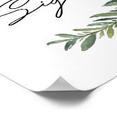 8 x 10 inch Onderteken Poster, Waterverf Leaf Poster (Hoek)