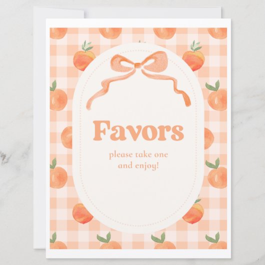 8 x 10 inch perzik gunsten teken (Voorkant)