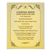 8 x 10 Linen Table Menu voor Framing