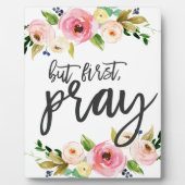 8 x 10 maar eerst, Pray, Floral Prayer Boho floral Fotoplaat (Voorkant)