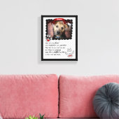8 x 10 Pet Memorial Poem Dog Foto Canvas Afdruk (Insitu (Woonkamer))