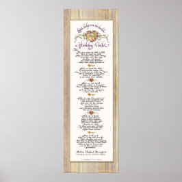 8 x 24 Bouw een gezond kind - een schonken houten  Poster