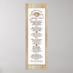 8 x 24 Bouw een gezond kind - een schonken houten  Poster