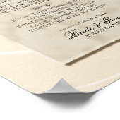 8 x 24 Voor een blijvende liefde Crème damastrozen Poster (Hoek)