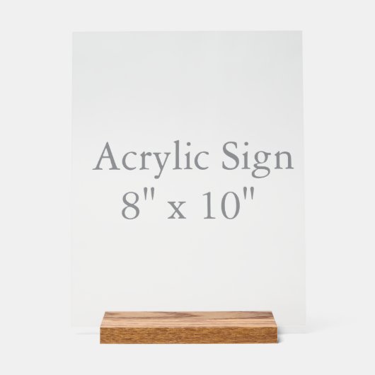 8" x 25" acryl bord (Voorkant)