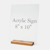 8" x 25" acryl bord (Hoek)