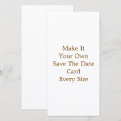 8" x 4" Save The Date Kaart (Voorkant / Achterkant)