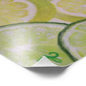 8 x 8-inch fotoafdrukken - Lemon en Limoen Segment Foto Afdruk (Hoek)