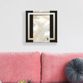 8 x 8" Sandy Tornado Trend Abstracte Art Beige Canvas Afdruk (Insitu (Woonkamer))