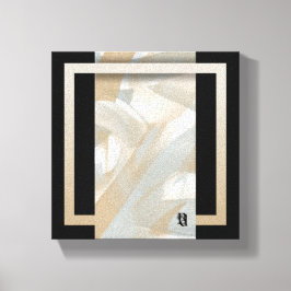8 x 8" Sandy Tornado Trend Abstracte Art Beige Canvas Afdruk