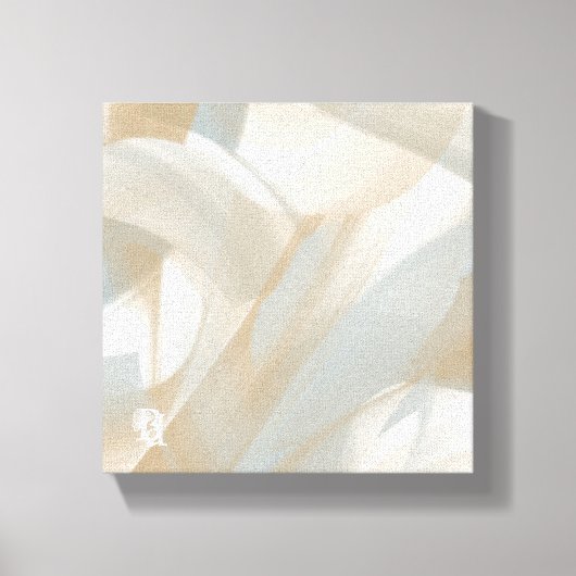8 x 8" Sandy Tornado Trend Abstracte Art Beige Canvas Afdruk (Voorkant)