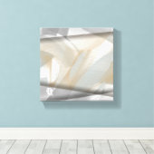 8 x 8" Sandy Tornado Trend Abstracte Art Beige Canvas Afdruk (Insitu (Houten vloer))