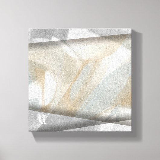 8 x 8" Sandy Tornado Trend Abstracte Art Beige Canvas Afdruk (Voorkant)