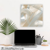 8 x 8" Sandy Tornado Trend Abstracte Art Beige Canvas Afdruk