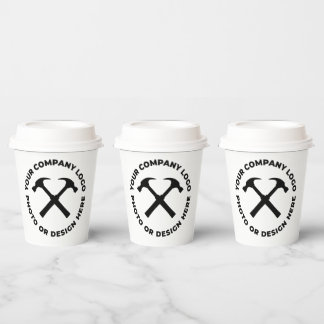 8 x Aangepaste gepersonaliseerde Logo PAPIER CUPS Papieren Bekers
