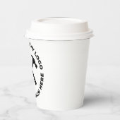 8 x Aangepaste gepersonaliseerde Logo PAPIER CUPS  Papieren Bekers (Links)