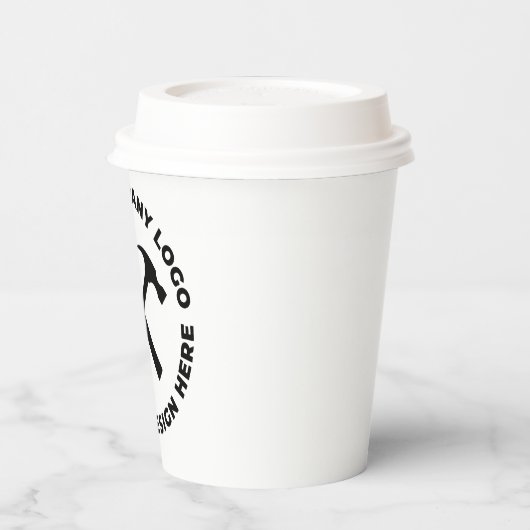 8 x Aangepaste gepersonaliseerde Logo PAPIER CUPS  Papieren Bekers (Links)