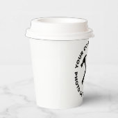 8 x Aangepaste gepersonaliseerde Logo PAPIER CUPS  Papieren Bekers (Rechts)