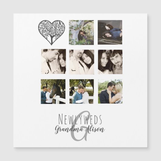 8 x FOTO COLLAGE Passen getrouwd Persoonlijke WEDI (Voorkant)