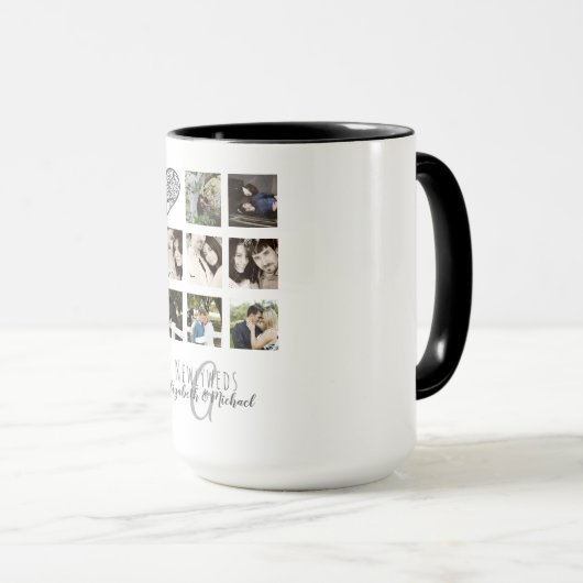 8 x FOTO COLLAGE Passen getrouwd Persoonlijke WEDI Mok (Voorkant rechts)