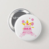 8 Year Old Birthday Cake Ronde Button 5,7 Cm (Voorkant /achterkant)