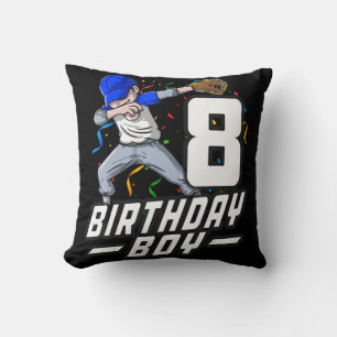 8 Year Old Kids Boys 8th Birthday Baseball Dabbing Kussen